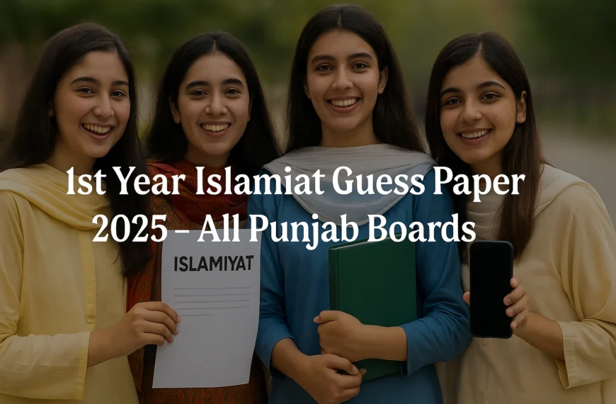 1st Year Islamiat Guess Paper 2025 – All Punjab Boards
